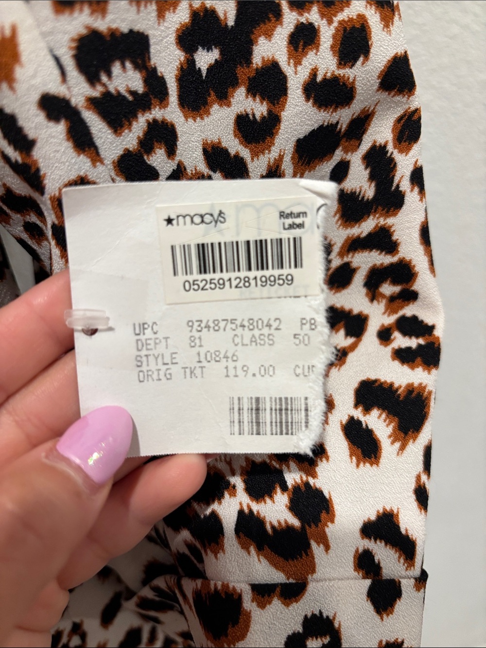 Bar III Leopard Print Blazer in White, Brown & Black - Picture 3 of 5